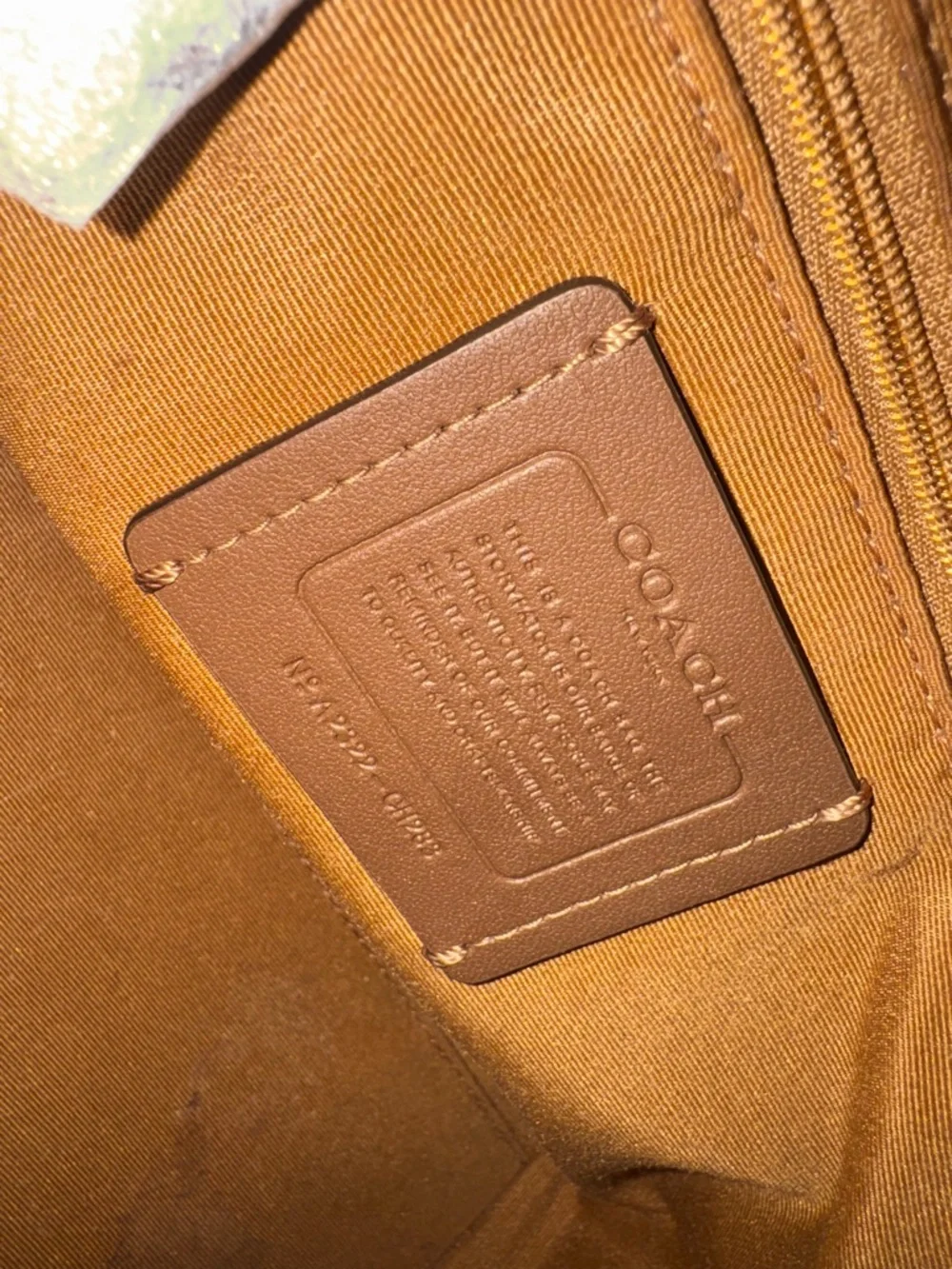 Coach Beige and Tan Leather Satchel with Crossbody Strap - Picture 3 of 10